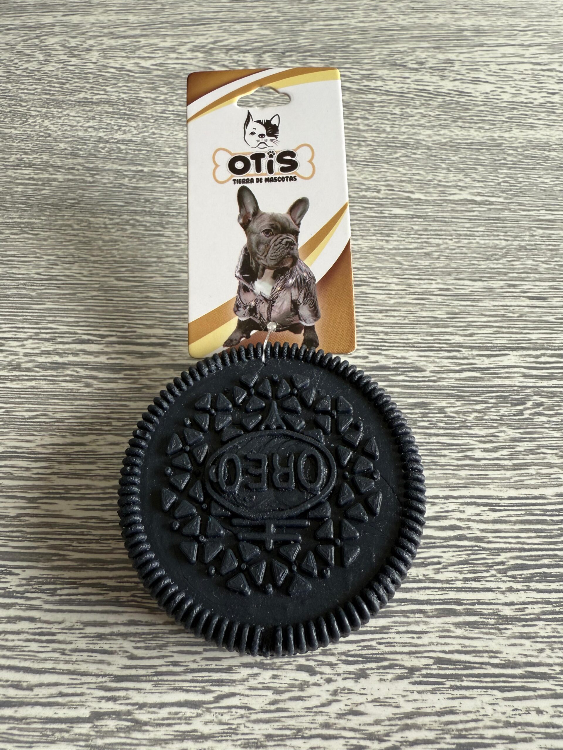 Mordedor Textura Antiestres Galleta Oreo Negra